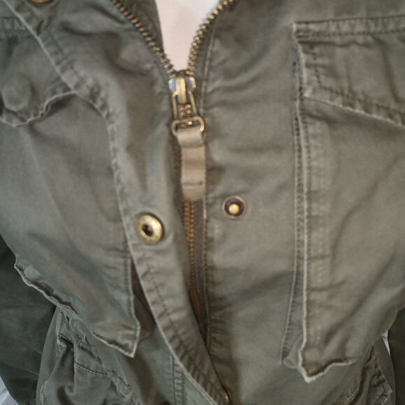 Tommy Hilfiger Ladies Size XS Army Green Zipper & Snap Closure Casual Jacket - Picture 5 of 15